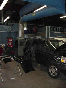 Airmax Filtration System in a body shop